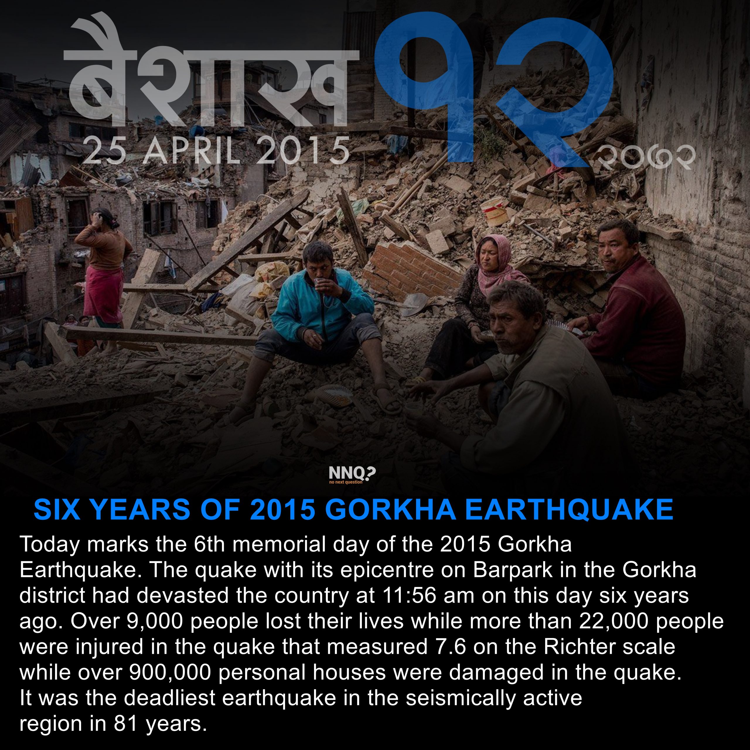 Six years of 2015 Gorkha Earthquake, Nepal