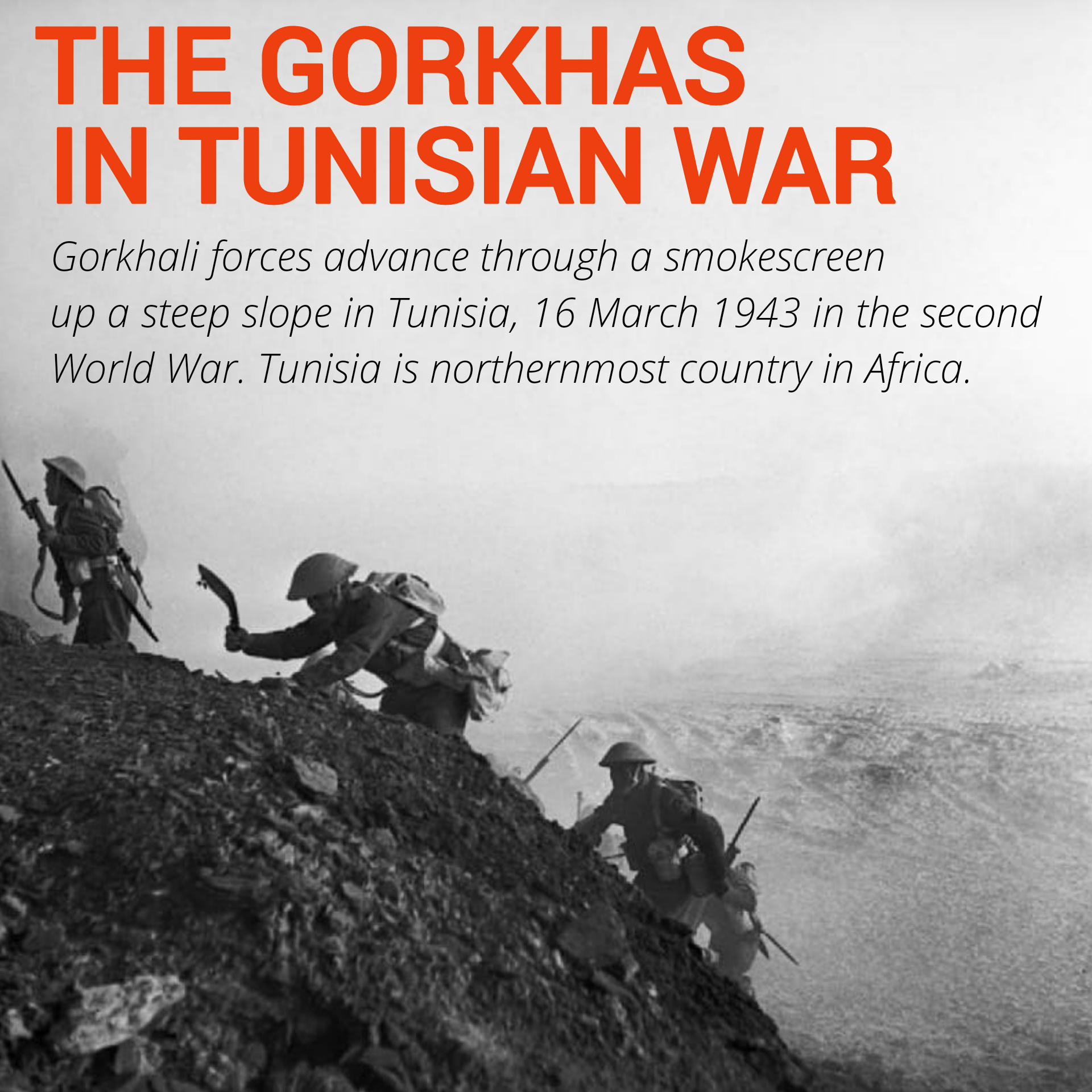 Gorkhalis in The Battle of Tunisia