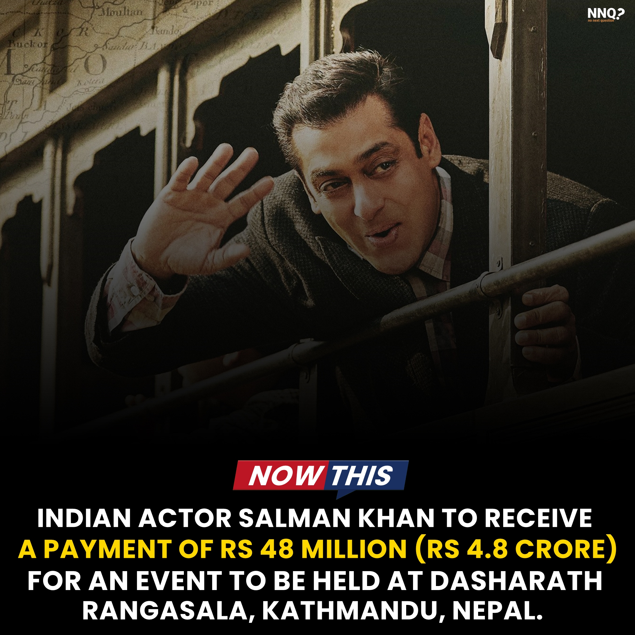 Salman Khan to receive whooping payment of Nepali Rupees 48 million for an event in Nepal