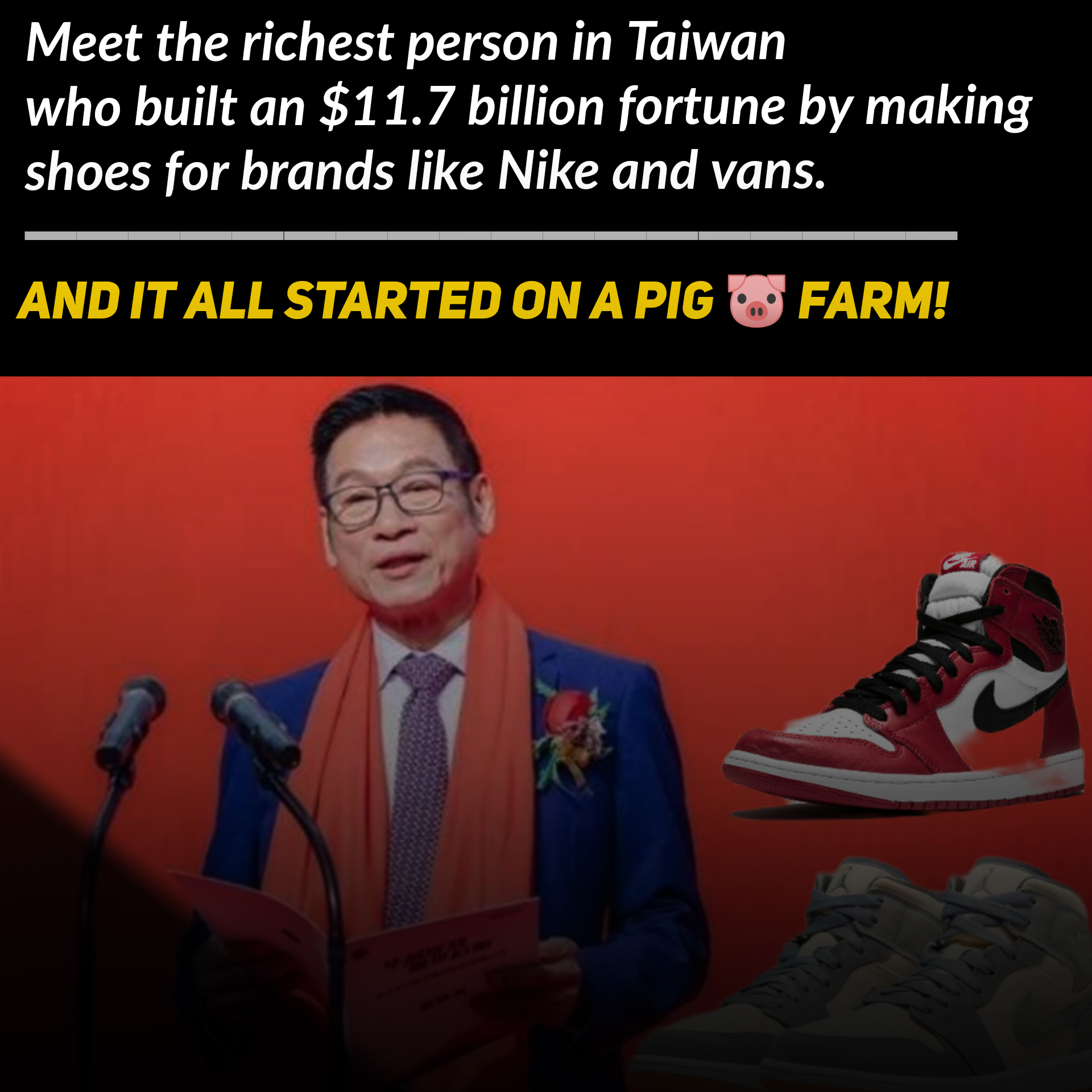 Meet the richest person in Taiwan who started his startups on a pig farm
