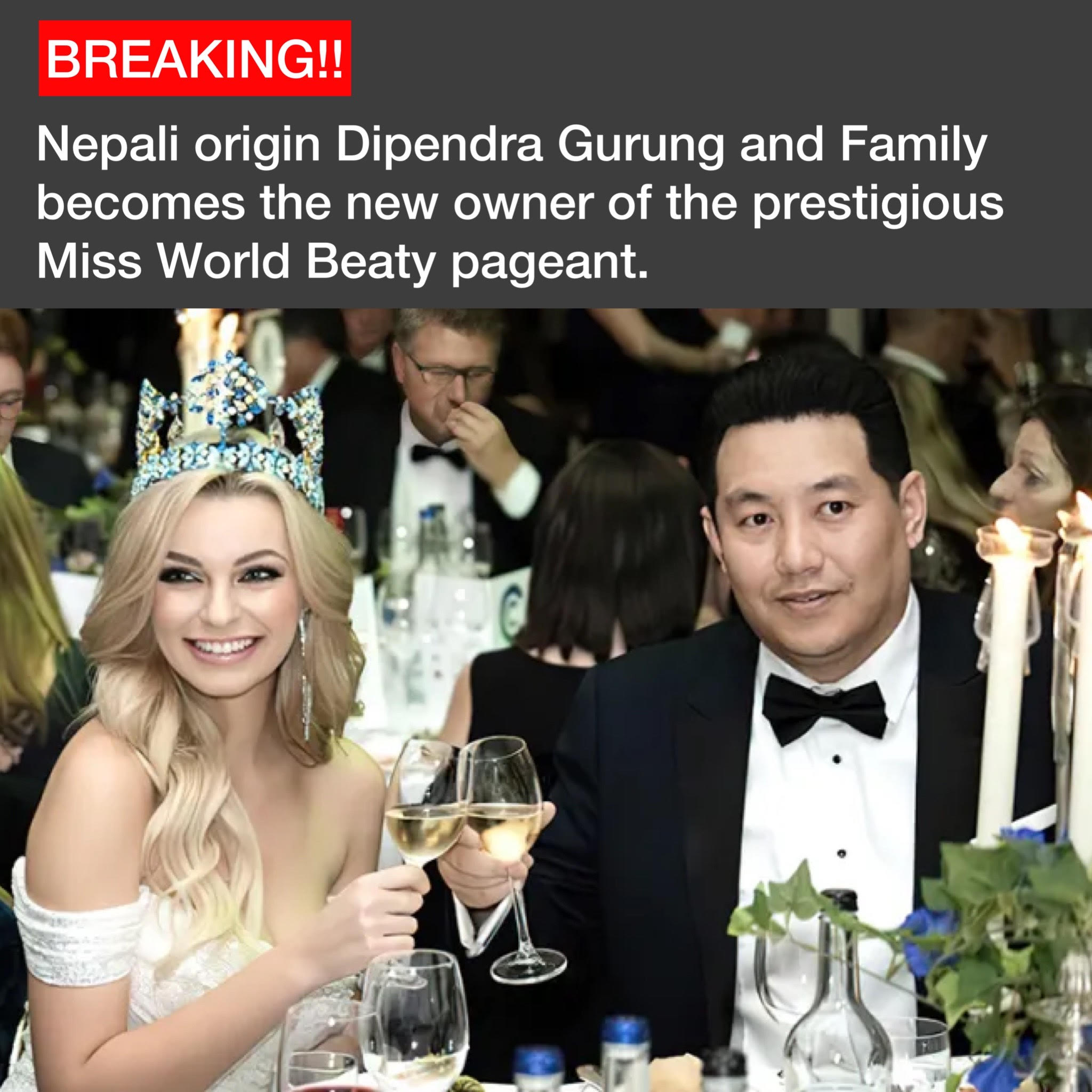 Nepali origin Dipendra Gurung and Family Becomes New Owner of Miss World