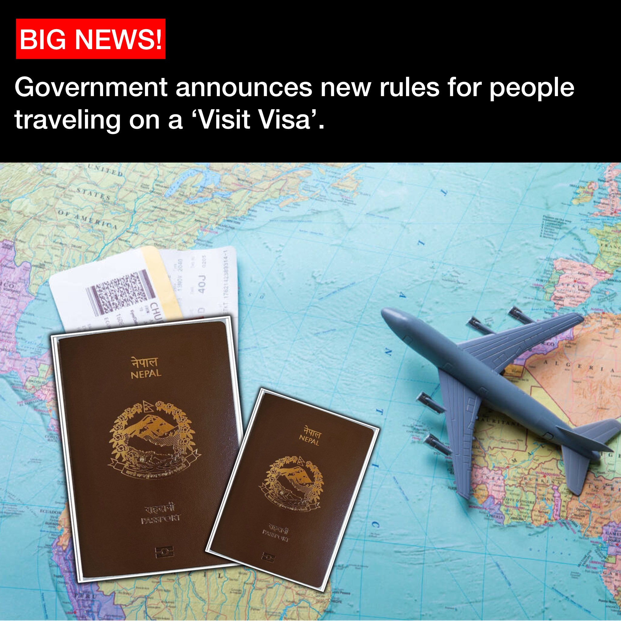 government introduces new rules for people  traveling on visit visas.